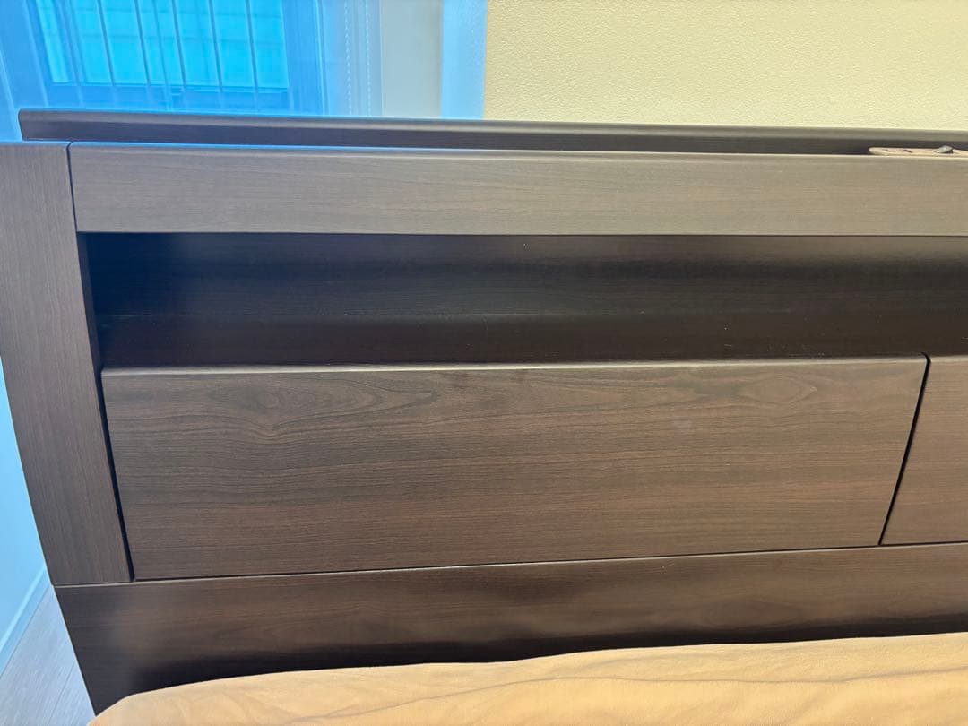 ニトリ　ダブルベッドフレーム(OPグランCヨコ 深型/DBR)