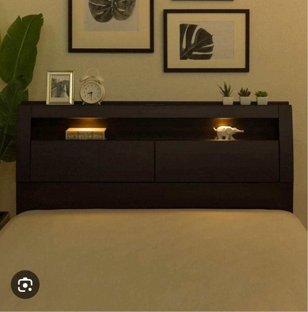 ニトリ　ダブルベッドフレーム(OPグランCヨコ 深型/DBR)