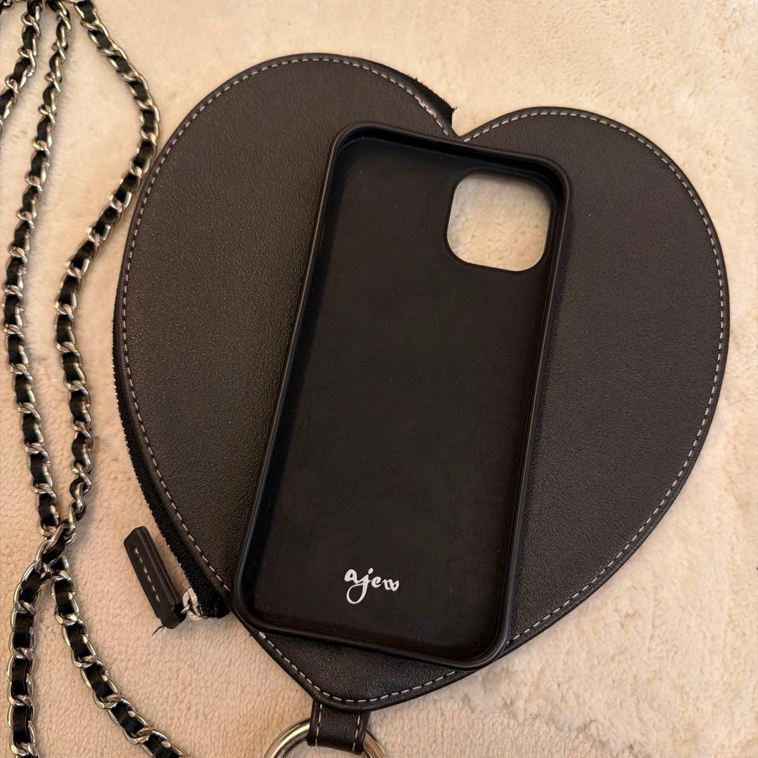 iPhoneアクセサリー ajew dress HEART case shoulder(iPhone13)