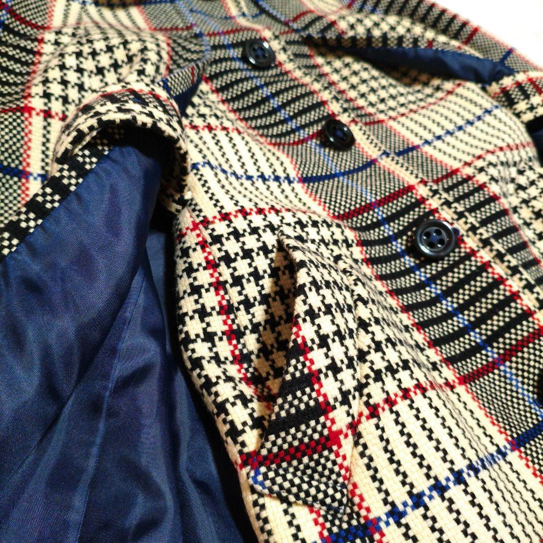 LoisCRAYON ロイスクレヨン ポンチョ ファー コート ケープ チェック