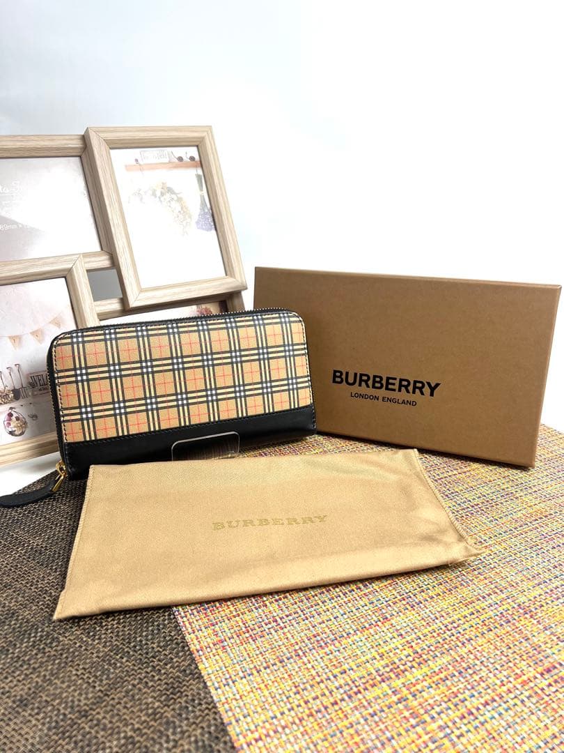 ✨極美品✨BURBERRY バーバリー ノバチェック　長財布　ラウンドファスナー