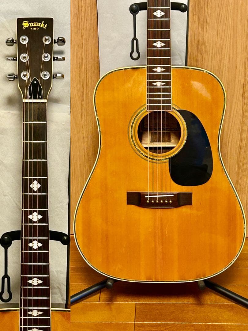 木曽鈴木W-200 3ピースバック 弦交換 調整済 鳴り良好 ハードケース付き