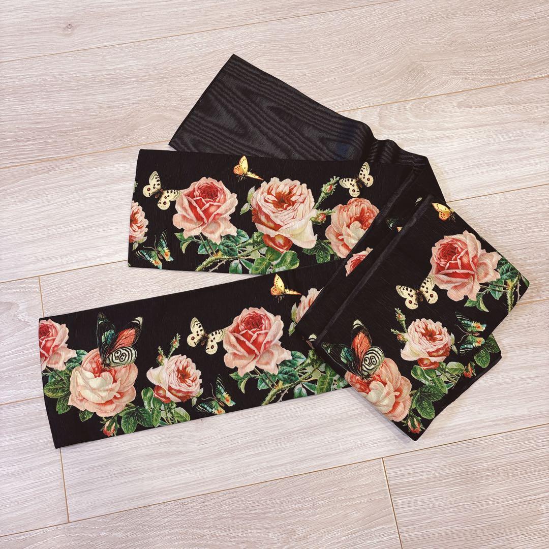 豆千代モダン 半巾帯 エメラルドウィッチ ブラック