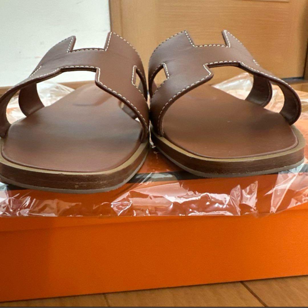 美品　HERMES オラン　37.5(24〜24.5)