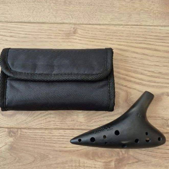 オカリナ ティアーモ黒陶 合奏モデル ソプラノF 3F　ケース付き