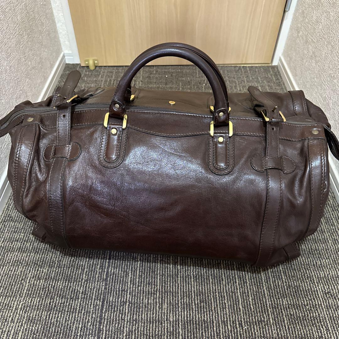 goldpfeil ダークブラウン レザー ボストンバッグ