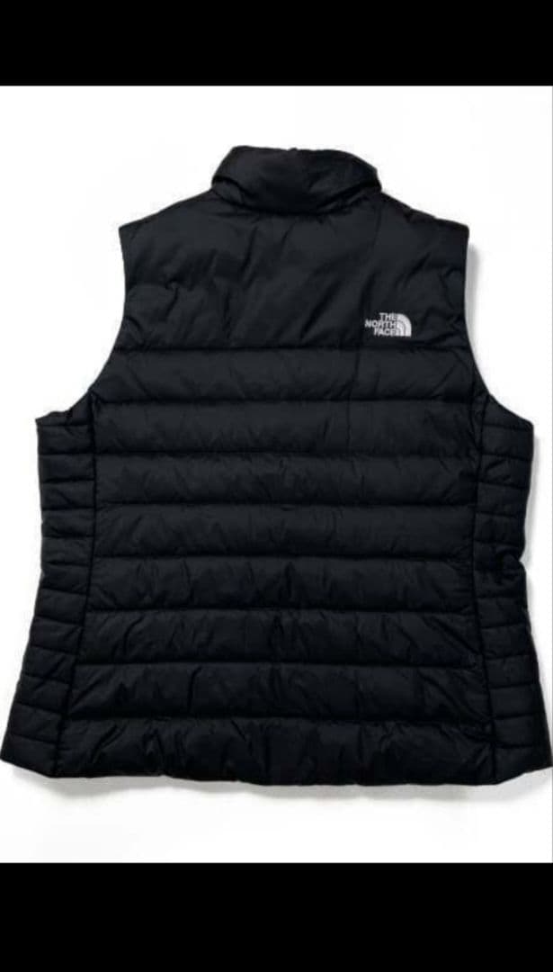 ノースフェイス ダウンベスト US限定 ロゴ刺繍(XXL)黒 190122