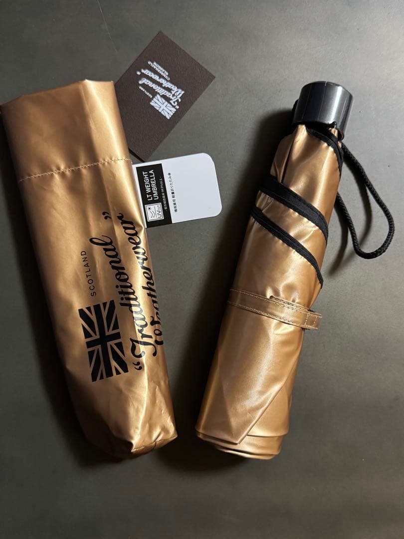 Traditional Weatherwear【軽量】折りたたみ傘　ゴールド