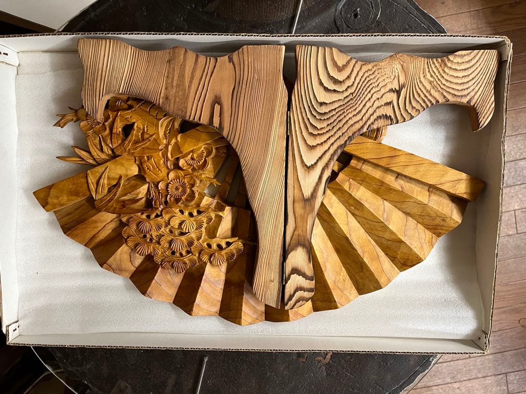 屋久杉　松竹梅の扇