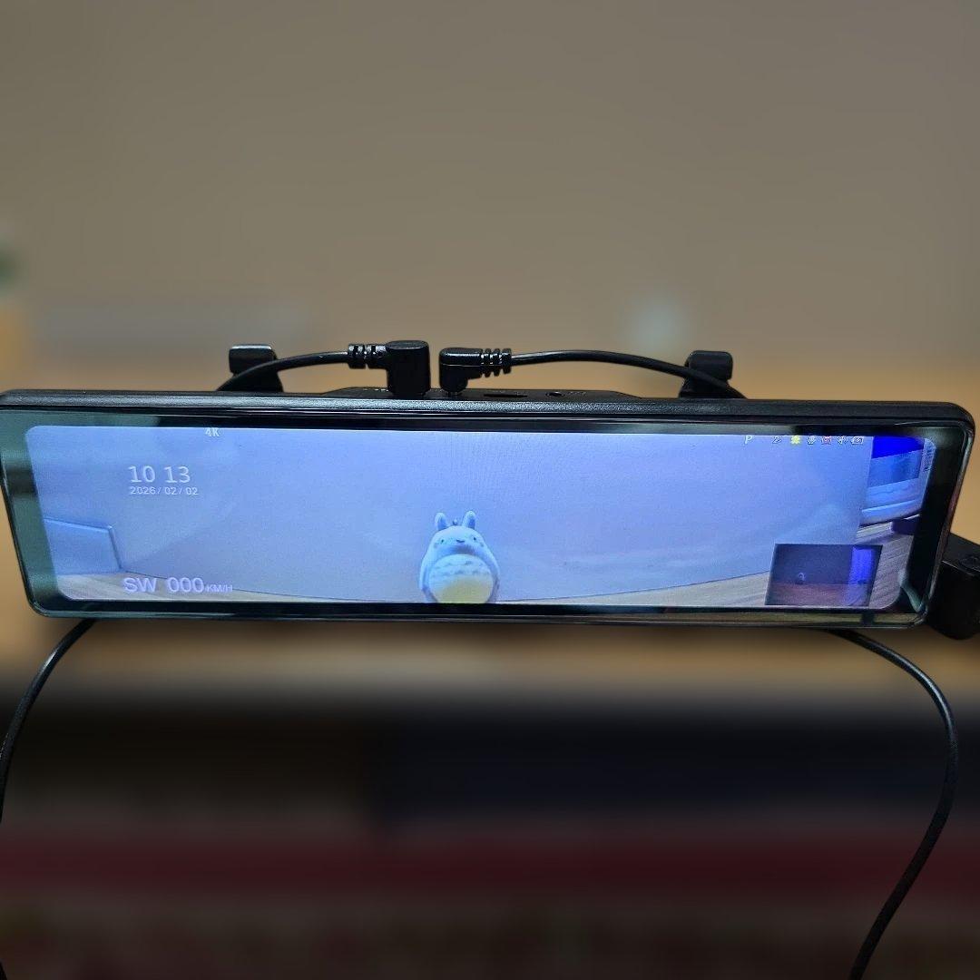 前後同時録画暗視 4K画質 ミラー型ドライブレコーダー