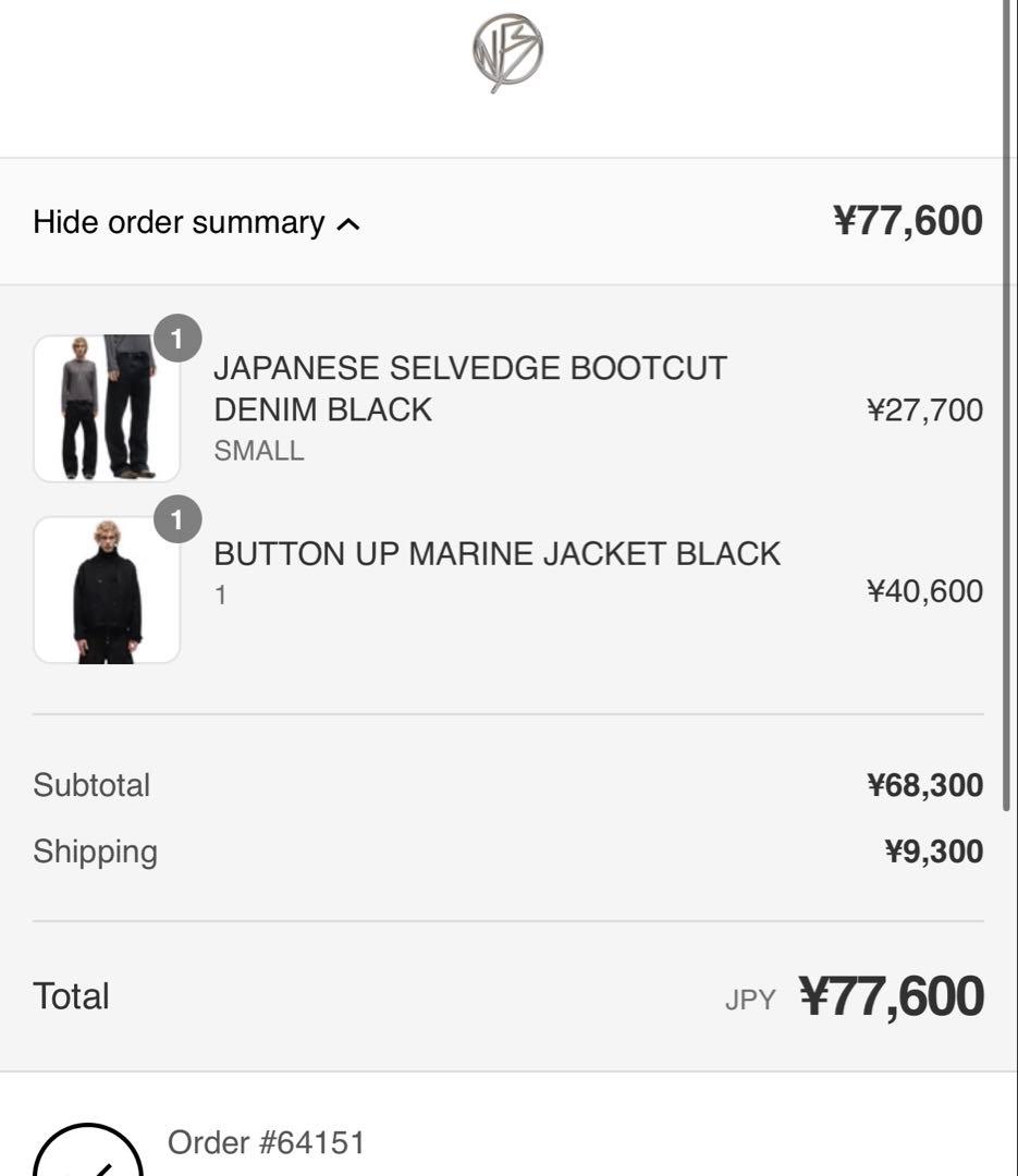 ぷ*つ様 JAPANESE DENIM BLACK. NOFAITHSTUDIO