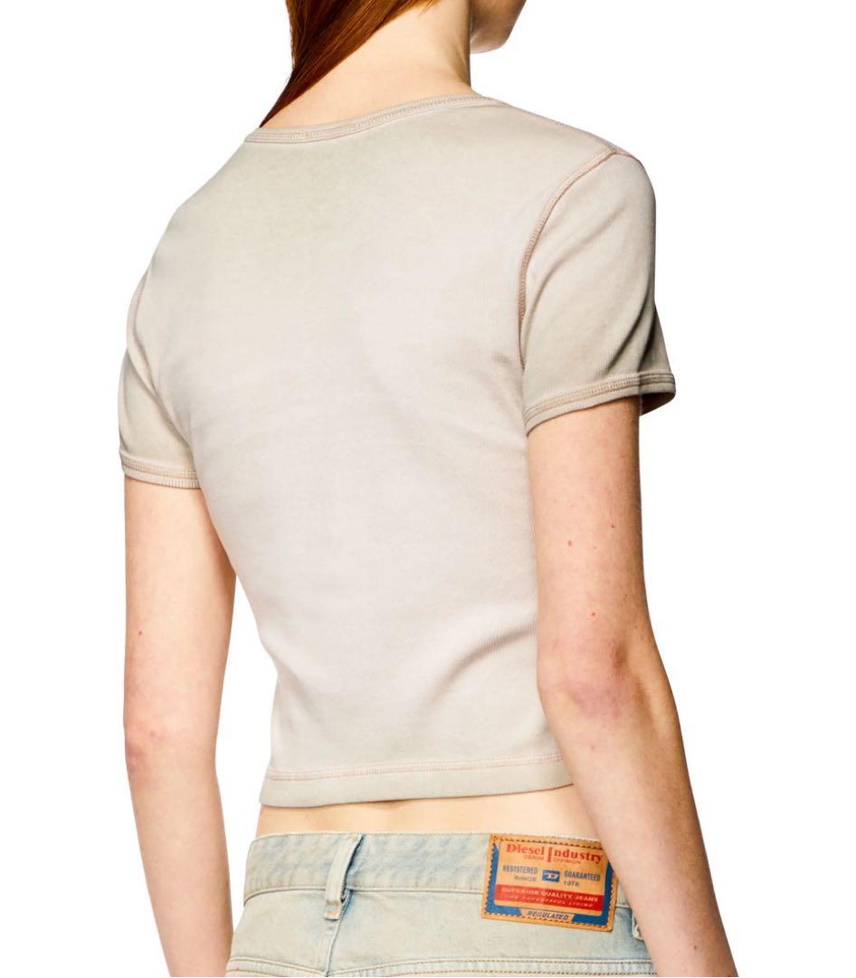 DIESEL ハートロゴ 半袖ミニTシャツ ベージュ