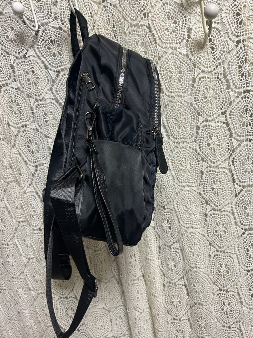 50830A ミナペルホネンハーフハンドメイドリュック　 ミニポーチ付き