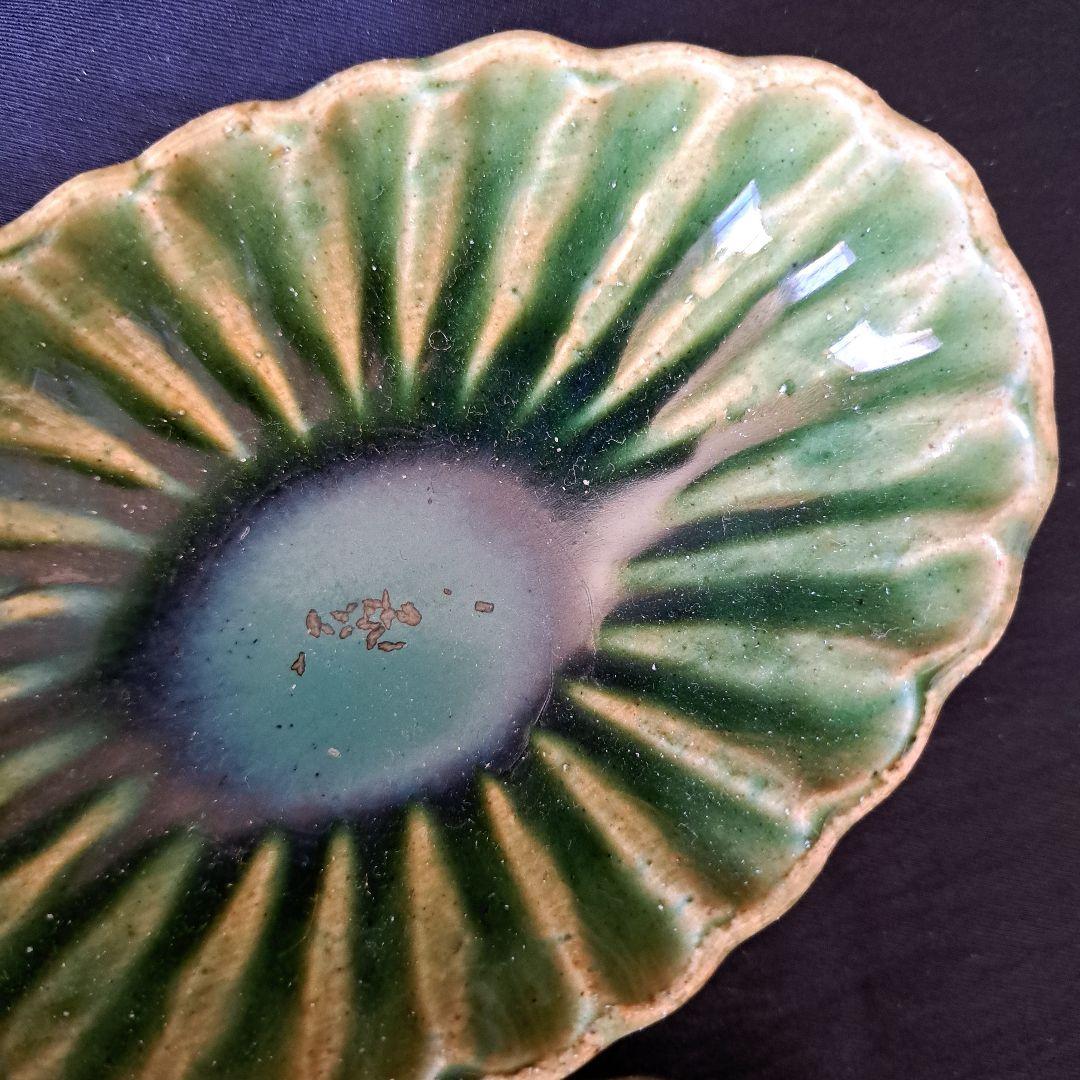 「ご成約者」です。 ご注意ください。 織部焼らしい青織部！ 4客セット