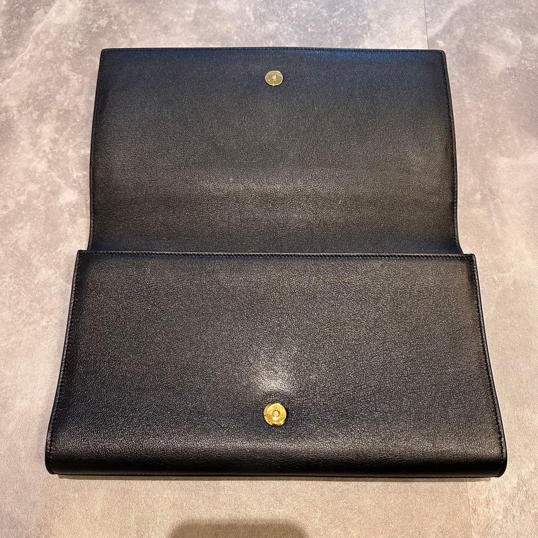 【超美品】イブサンローラン　カサンドラ　クラッチバッグ　ブラック