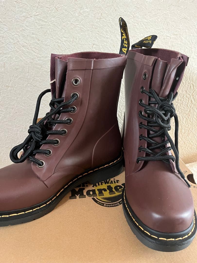 【新品未使用タグ付】廃盤ドクターマーチンレインブーツチェリーレッド　UK6