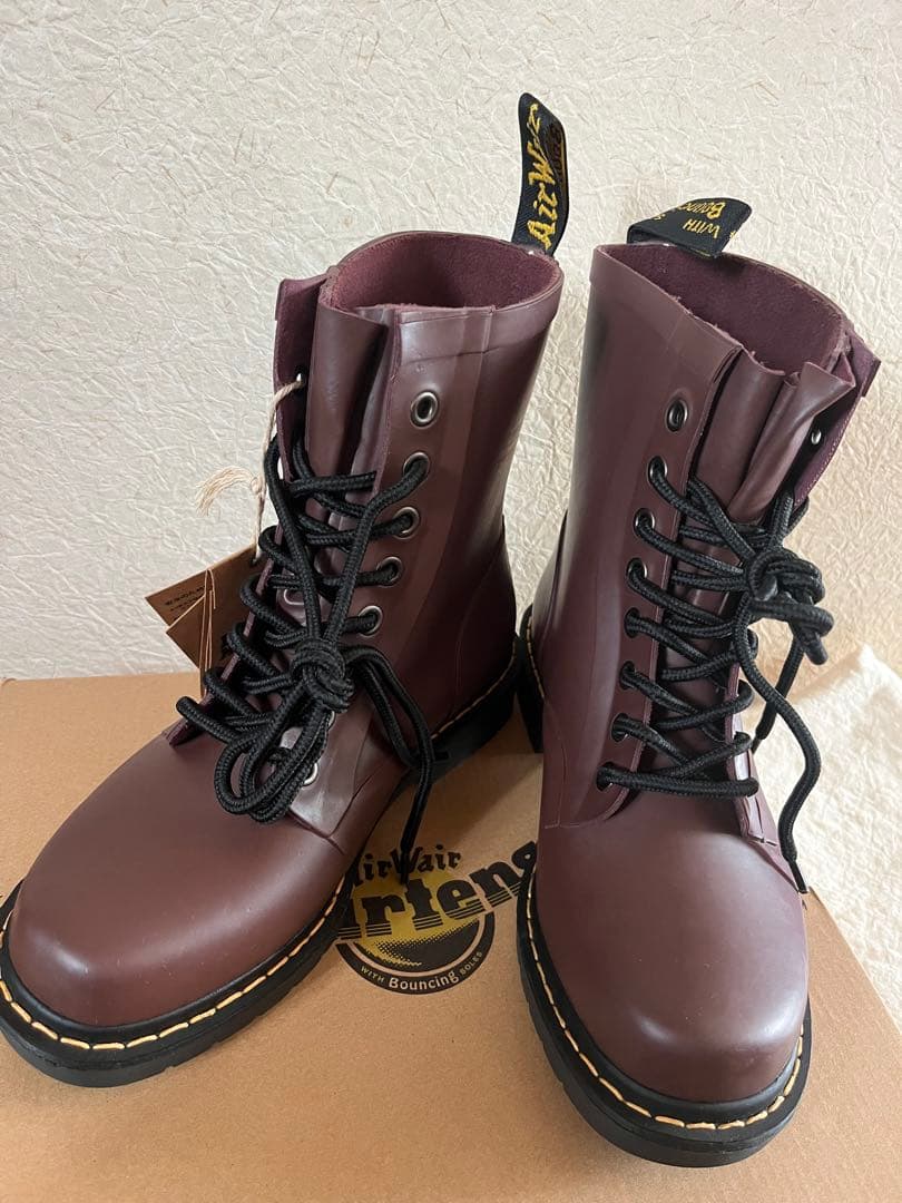 【新品未使用タグ付】廃盤ドクターマーチンレインブーツチェリーレッド　UK6