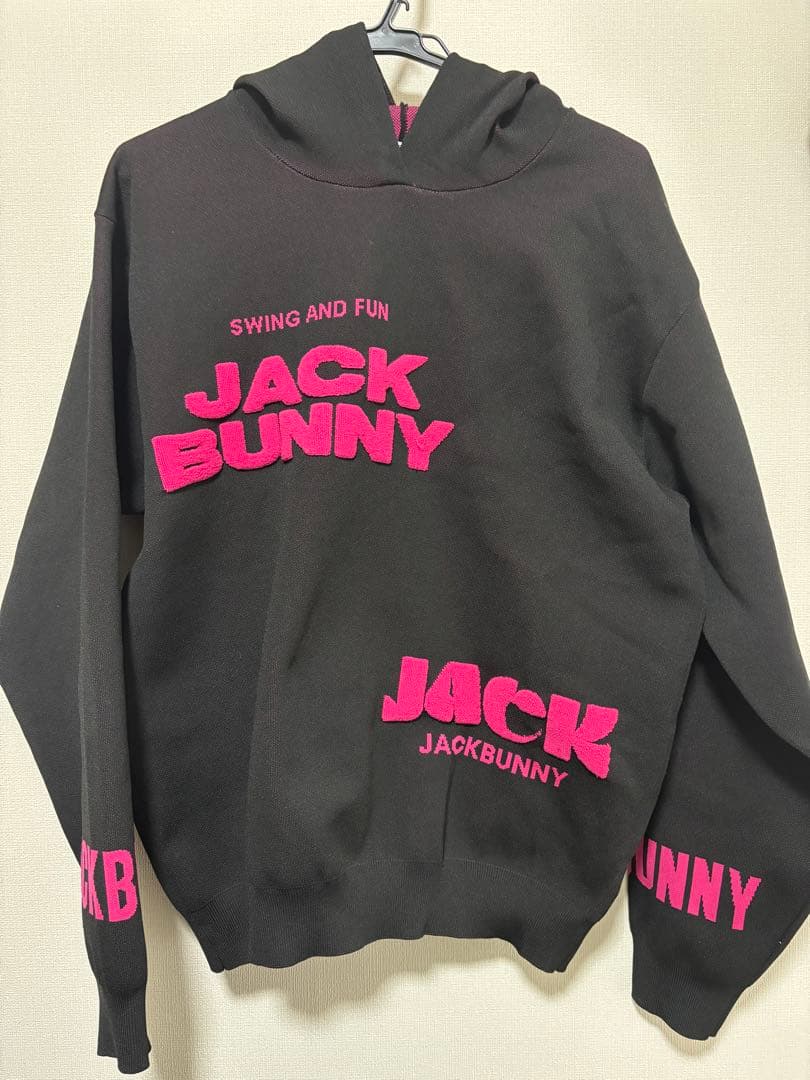 JACK BUNNY フード付きブラック/ピンク