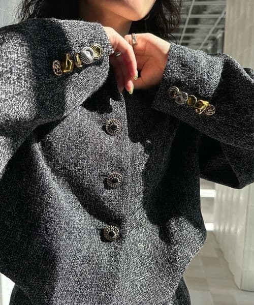 Ameri♡DEFORMATION SUMMER TWEED JACKET