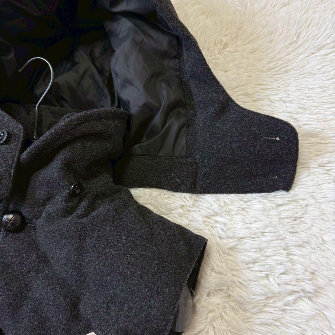 極美品/LL✨ダントン×ビームス ダウンベスト ウールモッサ 胡桃ボタン グレー