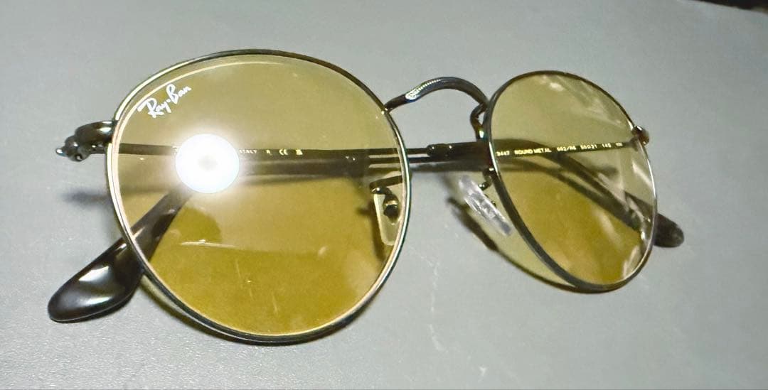 Ray-Ban ラウンドメタル　イエロー