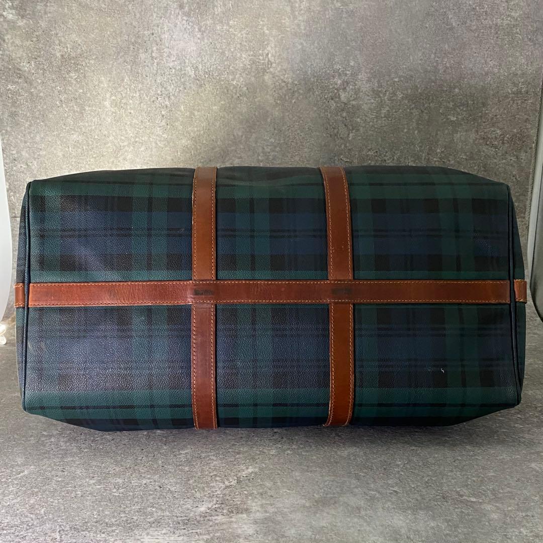 ヴィンテージ ポロラルフローレン チェック ボストンバッグ 2way 緑