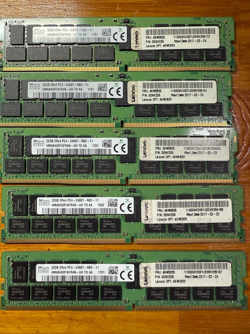 【バラ売り可】32GB DDR4 2400MHz メモリ　14枚セット