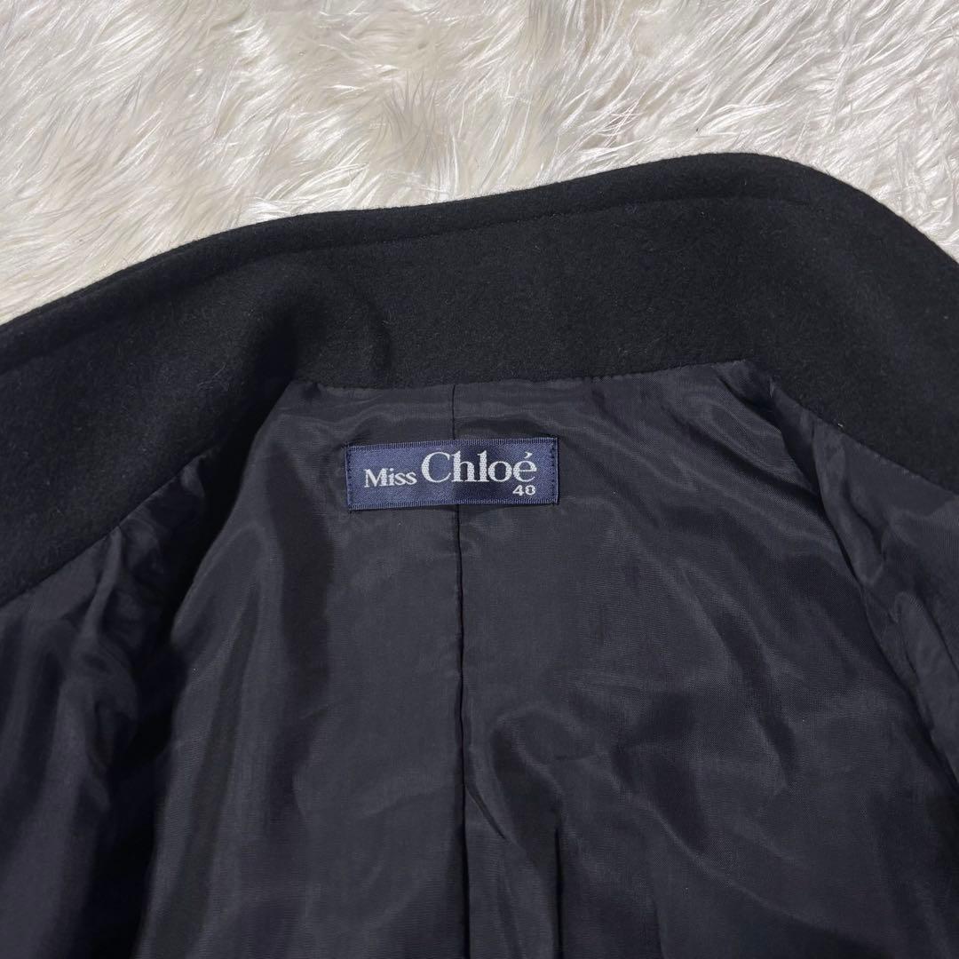 美品✨ミスクロエ ショートコート ジャケット ウール90% 黒 ブラック 40