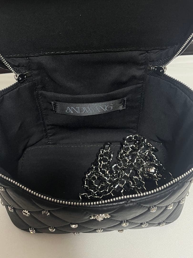 バッグ andwang Jewel classic quilting vanitybag