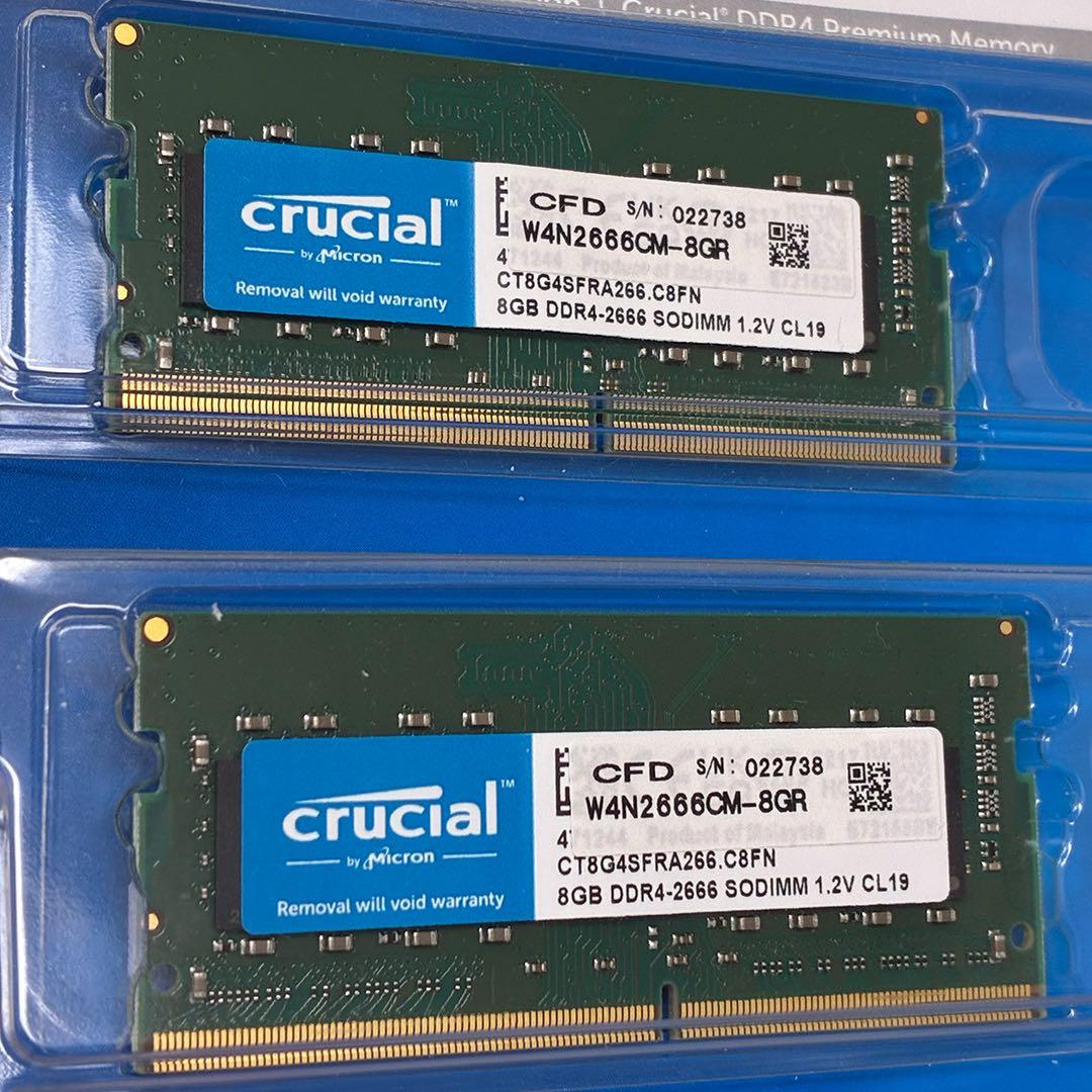 Crucial メモリ SO-DIMM DDR4-2666 16GB