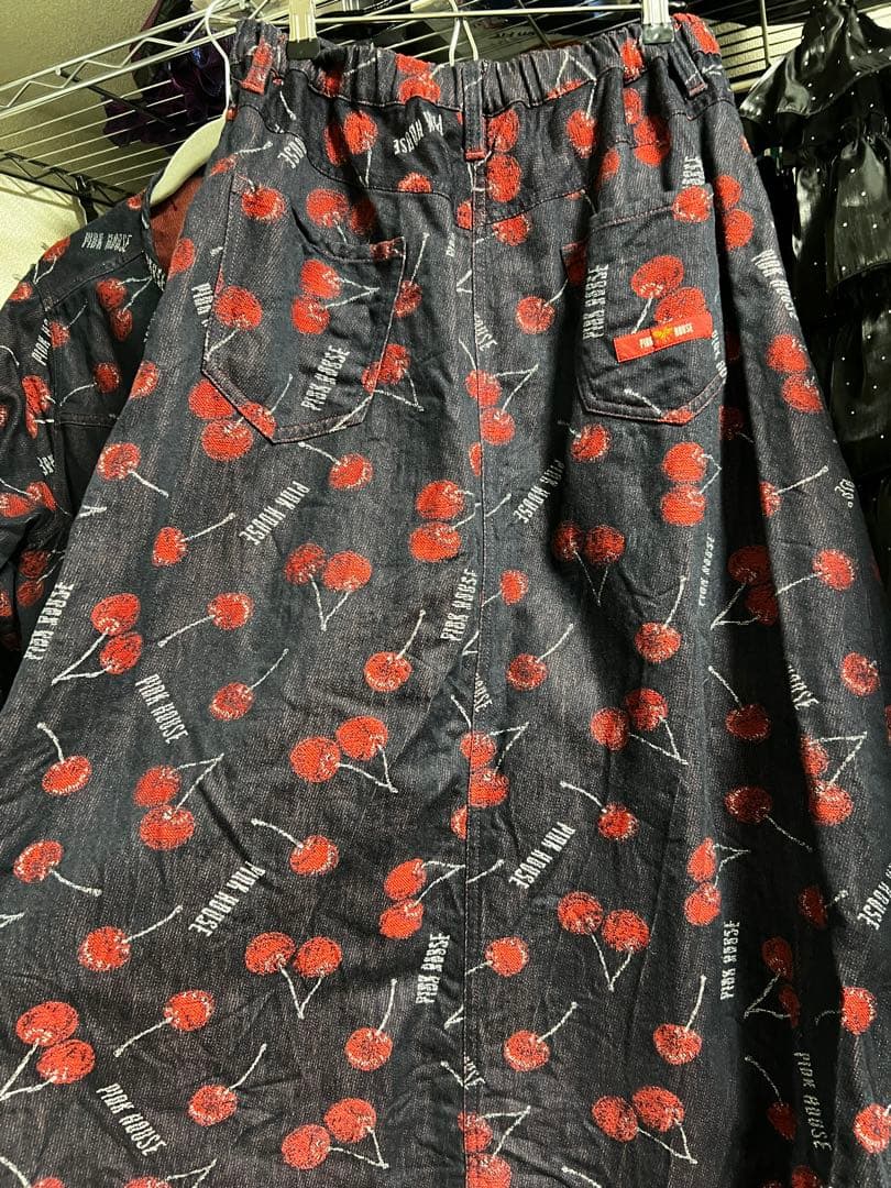 ピンクハウス　さくらんぼ　デニム　ジャケット　スカート　チェリー柄