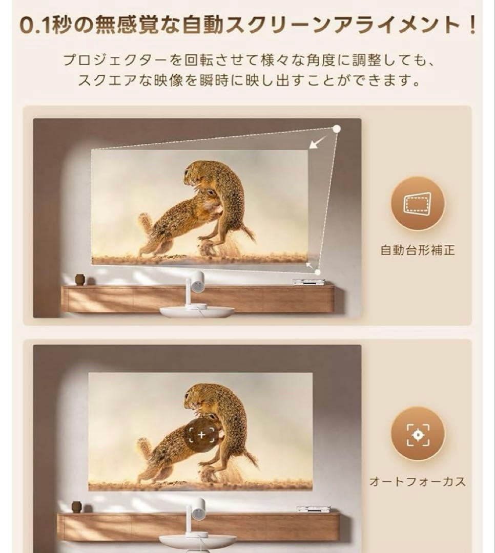 Google TV搭載 Netflix公式ライセンス ETOE プロジェクター