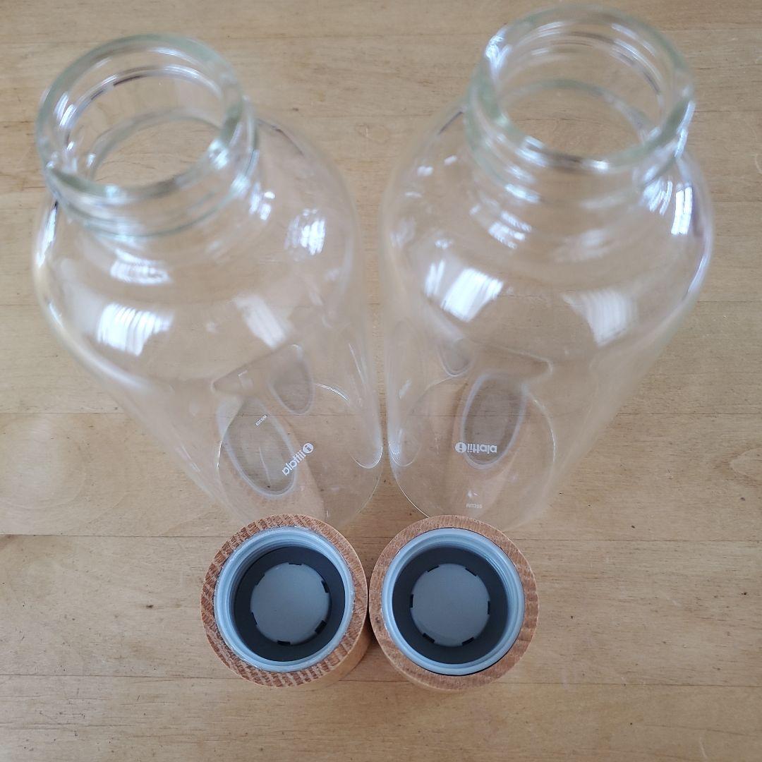  ウォーターボトル2本セット　オーク　保存瓶