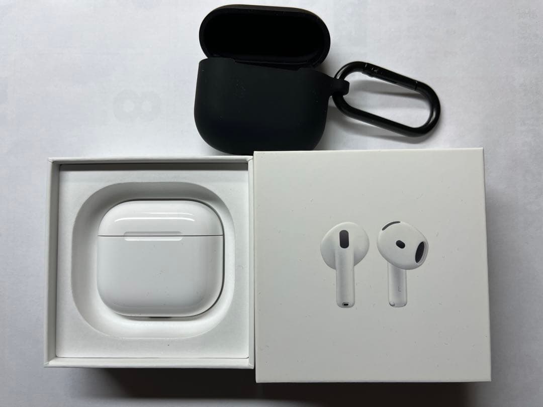 【美品】AirPods 4ノイキャン無し 本体・両耳【カバー付き】