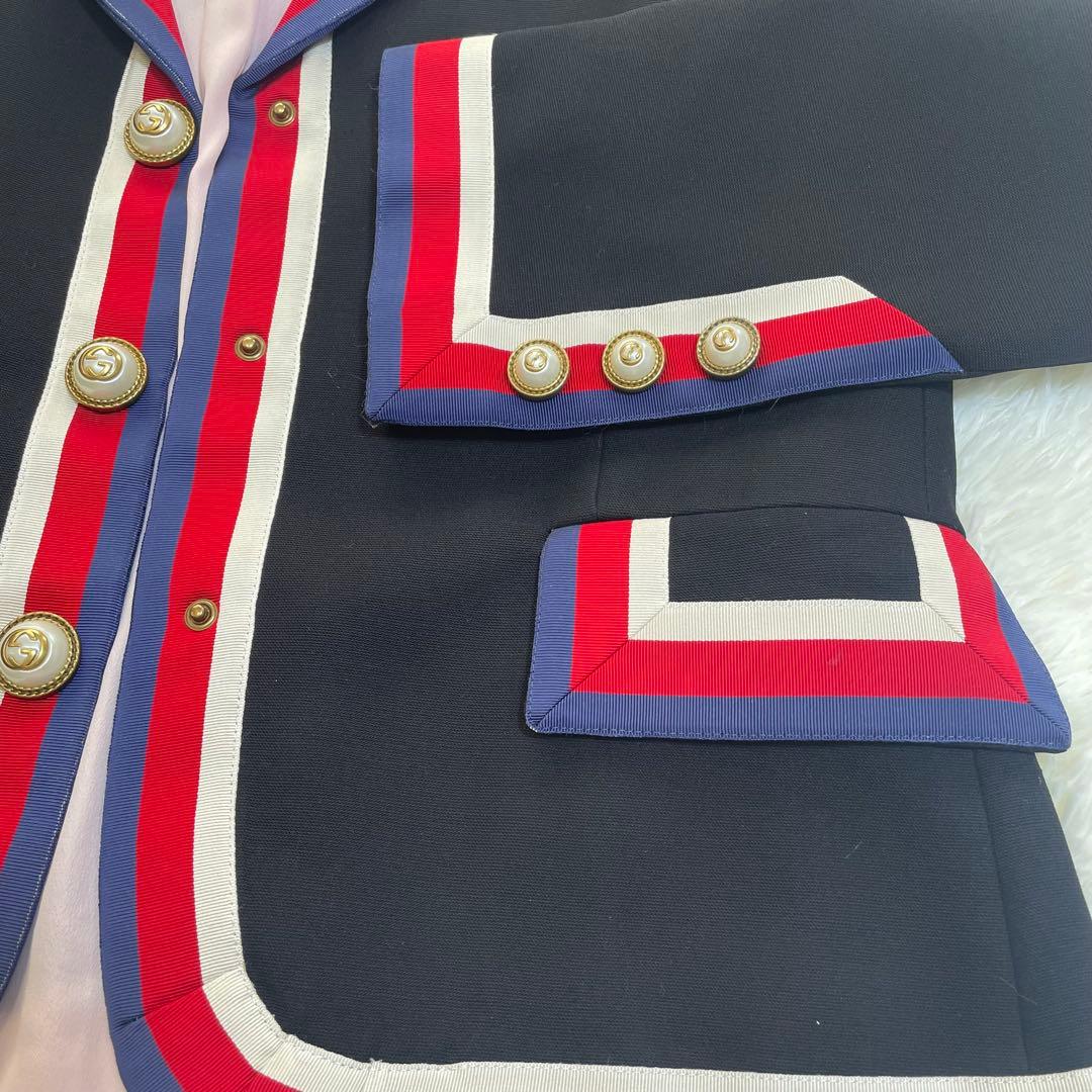 超美品　レア　GUCCI トリコロール　ショート　ジャケット　40