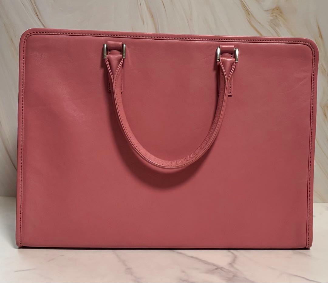 ビジネスレザーファクトリー　ビジネスバッグ　ピンク（販売終了希少）