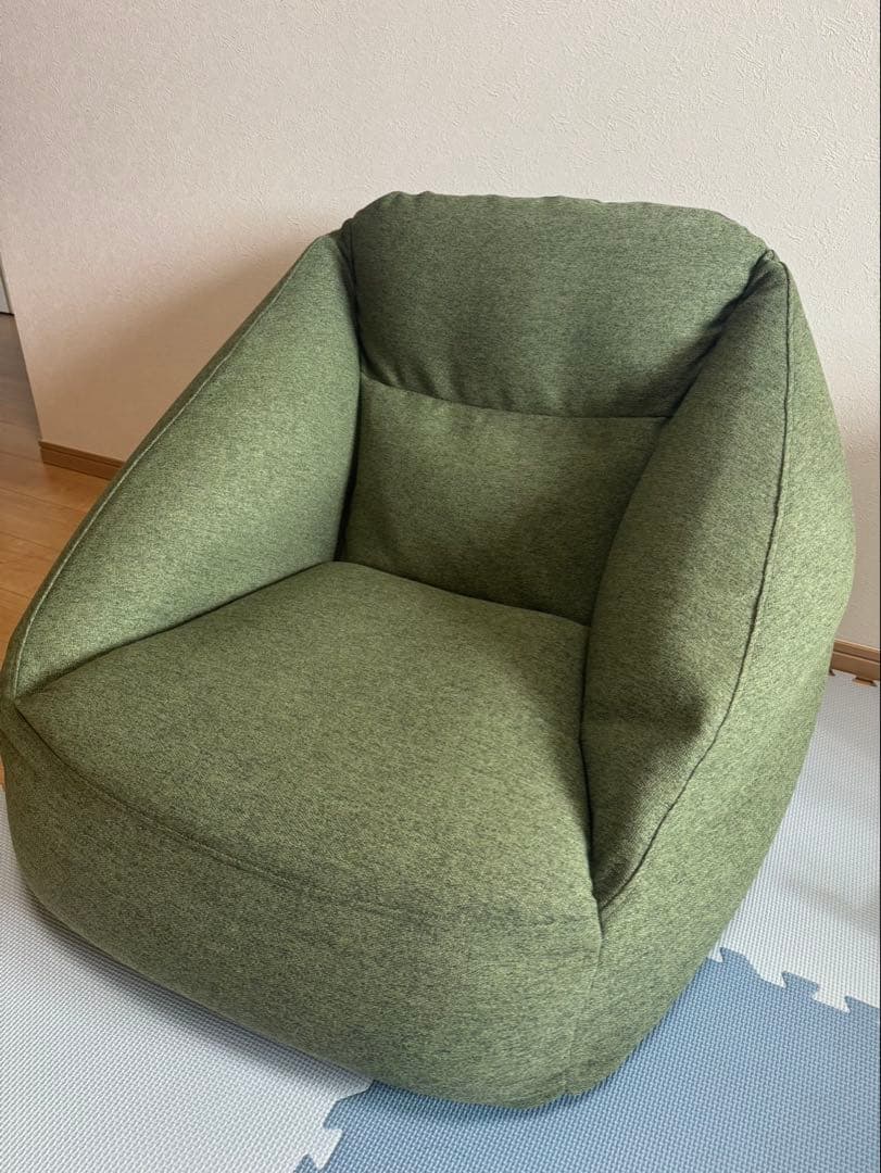 無印良品　空気でできたソファ　2脚　イエロー　グリーン