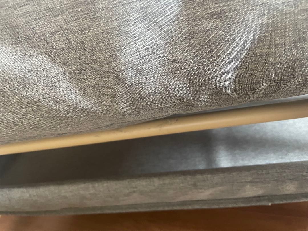 HZDMJ グレー ベビーベッド メッシュカバー付き