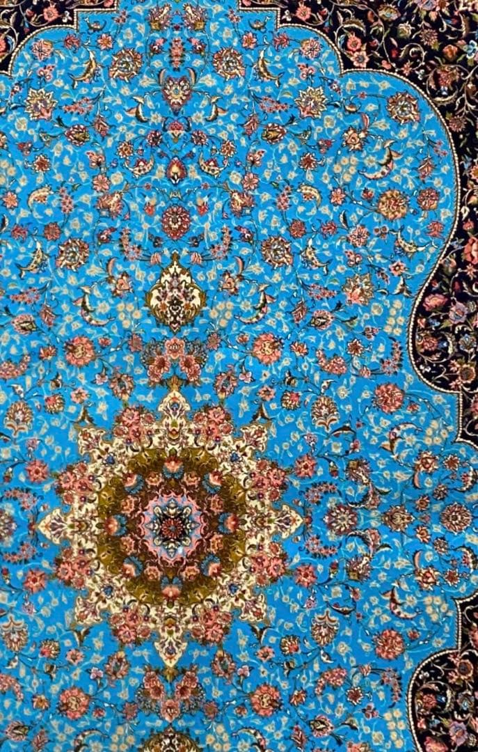 最高級希少作 ペルシャ絨毯 イラン クム産シルク100% 手編み　289万ノット