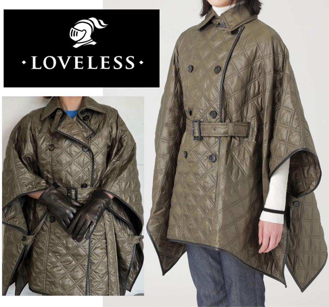 未使用タグ付き♡LOVELESS キルティング　ポンチョ　コート　ベルト付き