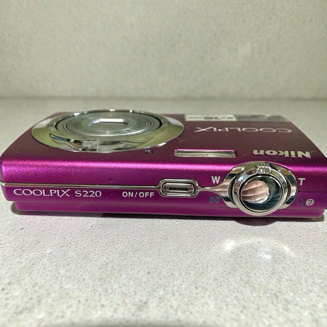[美品]Nikon デジタルカメラ COOLPIX S220ピンク