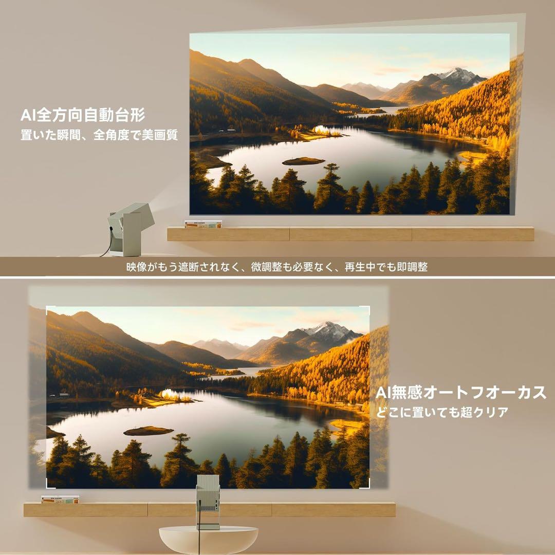 Wanbo Cube 2 Pro プロジェクター短焦点　Android TV搭載