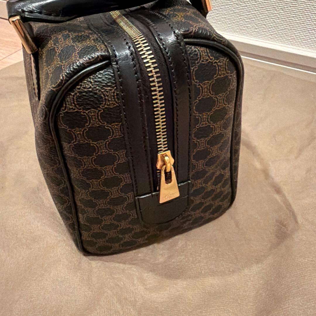 セリーヌ　黒　マカダム柄ミニボストンバッグ