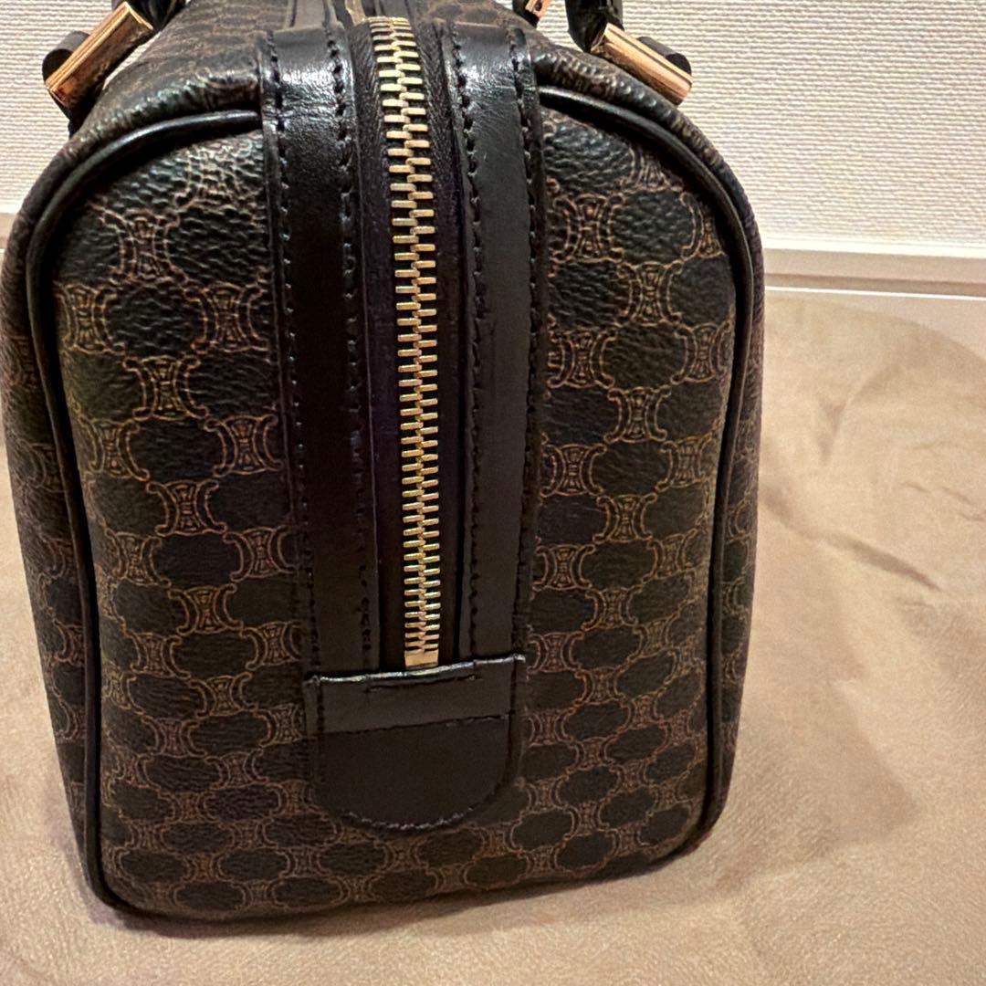 セリーヌ　黒　マカダム柄ミニボストンバッグ