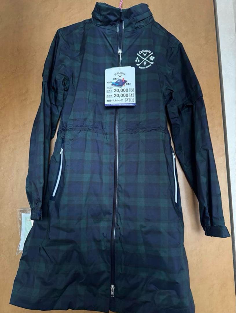 週末までお値下げ中　新品未使用タグ付　キャロウェイ　レインウェア　ワンピース　M