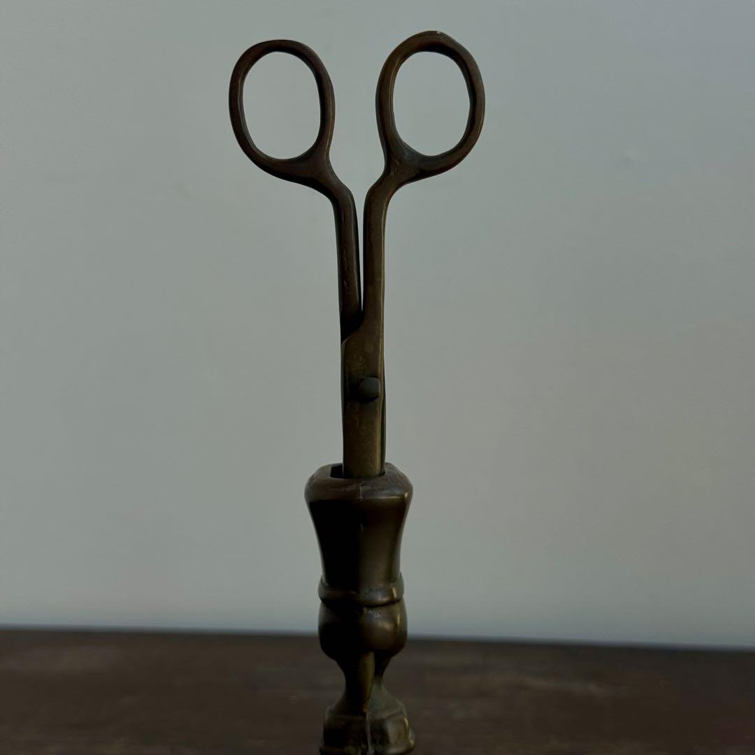 真鍮製キャンドルスナッファーとスタンド｜イタリア製ヴィンテージ