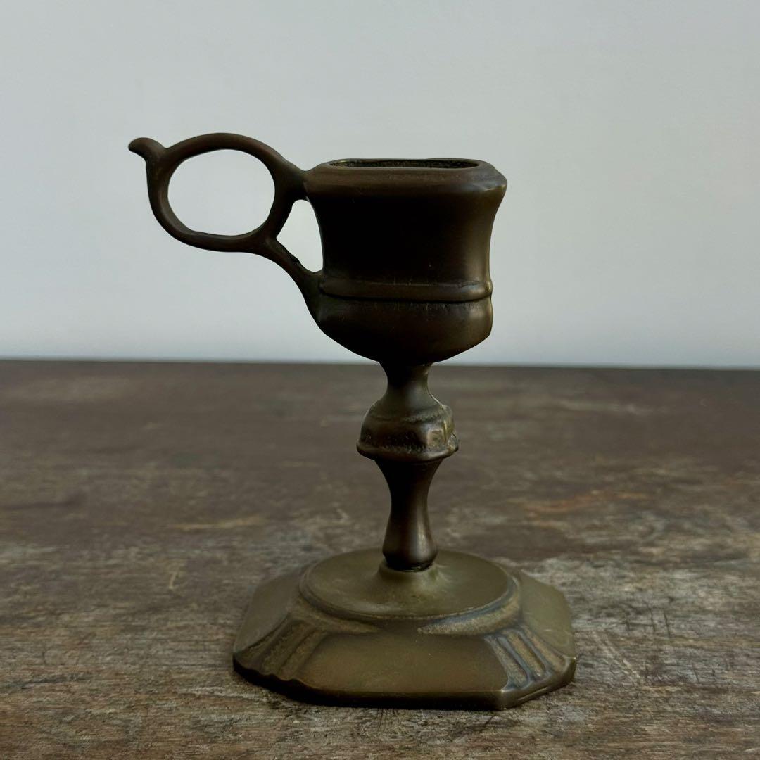 真鍮製キャンドルスナッファーとスタンド｜イタリア製ヴィンテージ