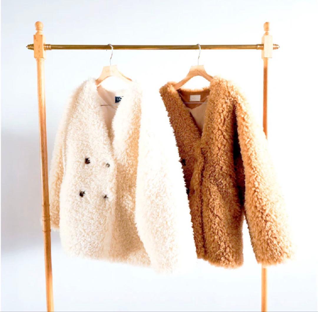 美品希少✨Sea Room Lynn TEDDY ファー ノーカラー ジャケット