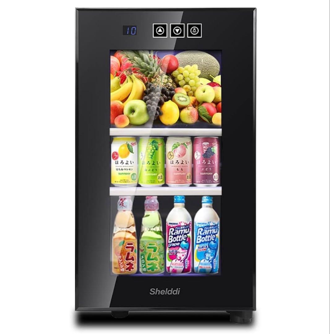 訳あり価格❣️Shelddi 小型冷蔵庫 23Lペルチェ式 黒色 SHR-023A