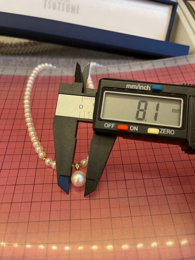 TSUTSUMI ホワイトパール　本真珠　ネックレス チャームK18 金具